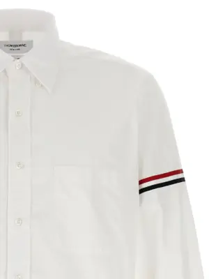 'Oxford Armbands Classic' shirt Man THOM BROWNE White