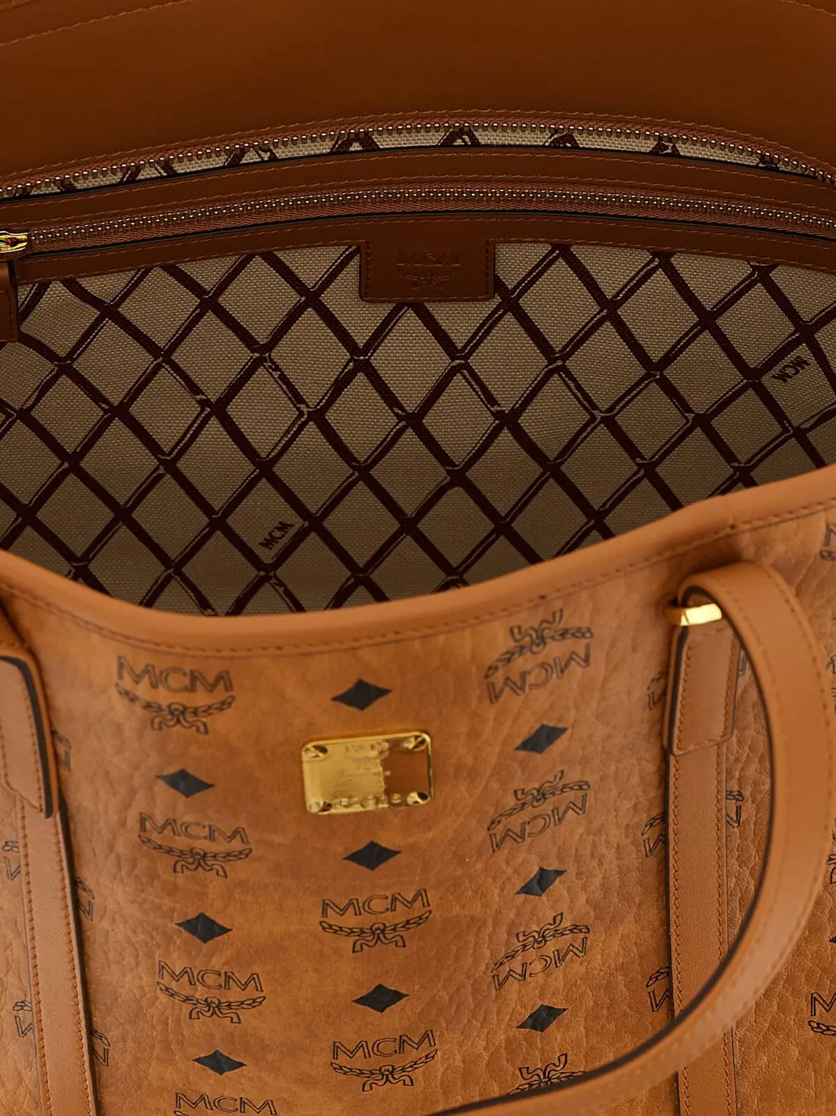 Сумка шопер Mcm Toni велика Коричнева 4 'Toni' large shopping bag 63% polyurethane 20% polyester 17% cotton MCM Brown