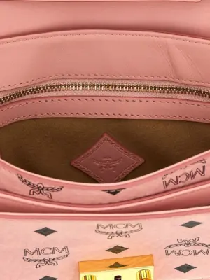 'Tracy' medium shoulder bag 63% polyurethane 20% polyester 17% cotton MCM Pink