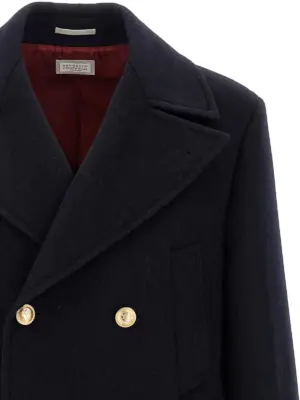 Wool coat Man BRUNELLO CUCINELLI Blue