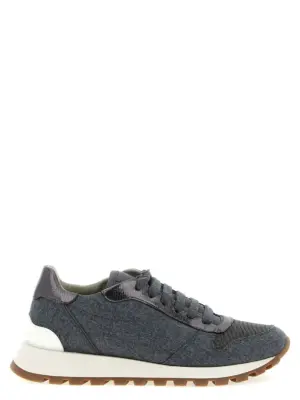 'Runners Precious Toe' sneakers BRUNELLO CUCINELLI Gray