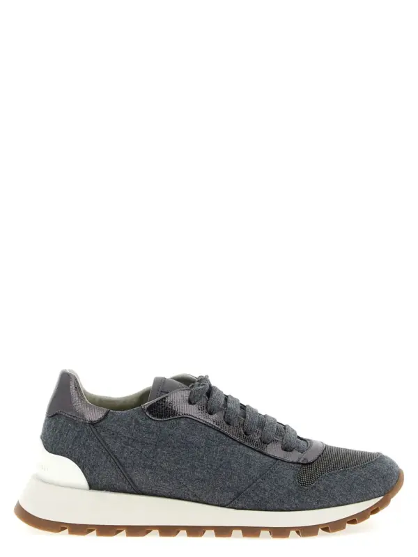 'Runners Precious Toe' sneakers BRUNELLO CUCINELLI Gray