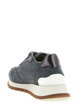 'Runners Precious Toe' sneakers Woman BRUNELLO CUCINELLI Gray