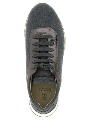'Runners' sneakers 100% virgin wool BRUNELLO CUCINELLI Gray