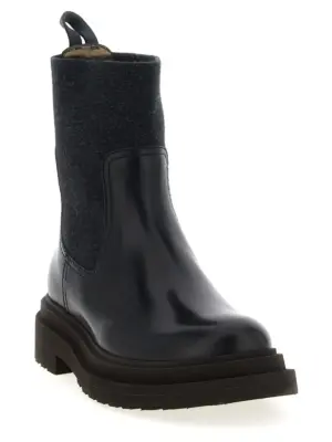 Precious Loop Detail ankle boots MZOLG3034C101 BRUNELLO CUCINELLI Black