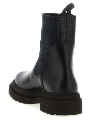 Precious Loop Detail ankle boots Woman BRUNELLO CUCINELLI Black