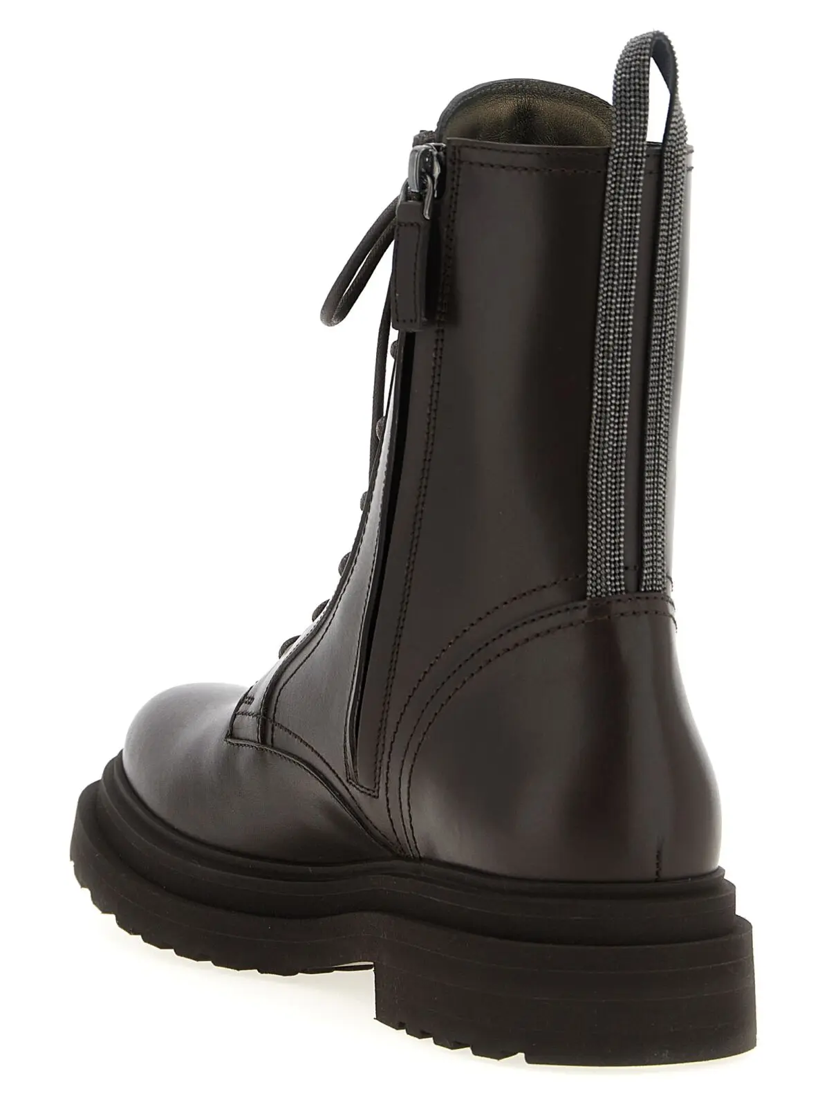 Черевики Shiny Loop Detail combat Brunello Cucinelli Коричневі 3 'Shiny Loop Detail' combat boots Woman BRUNELLO CUCINELLI Brown