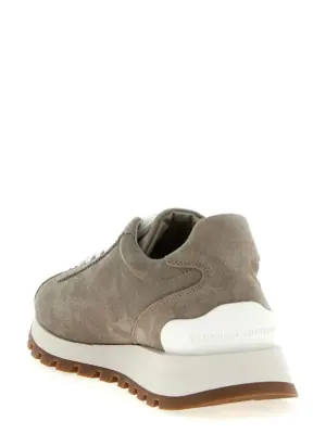 Shiny Tab sneakers Woman BRUNELLO CUCINELLI Gray