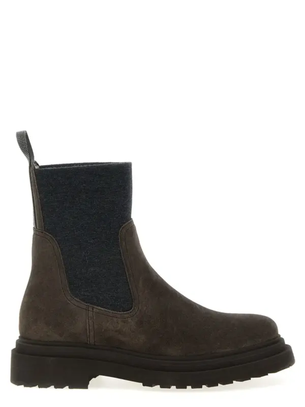 Monile ankle boots BRUNELLO CUCINELLI Brown