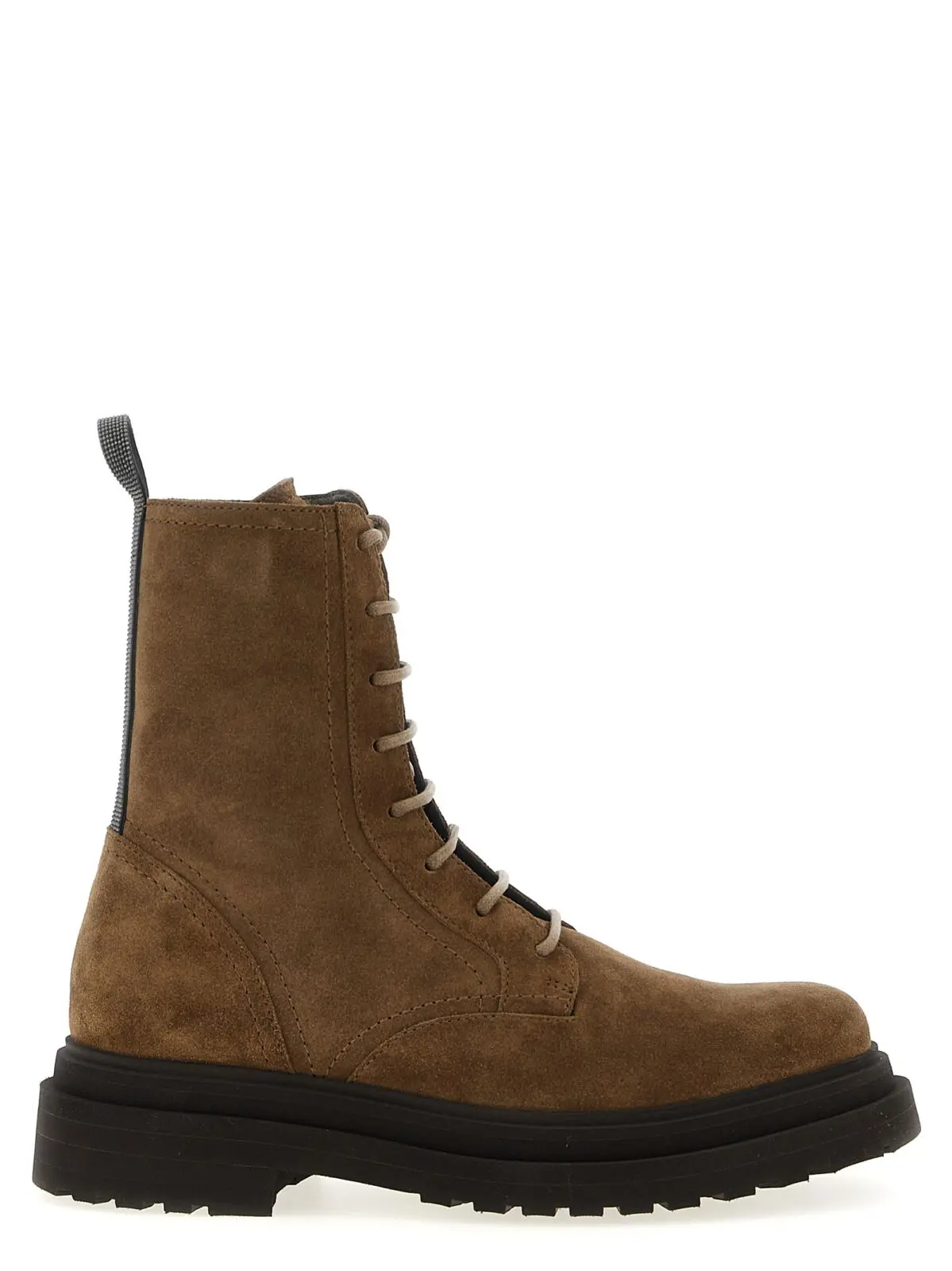 Черевики Brunello Cucinelli Suede combat boots Monile Коричневі 1 Suede combat boots Monile BRUNELLO CUCINELLI Brown