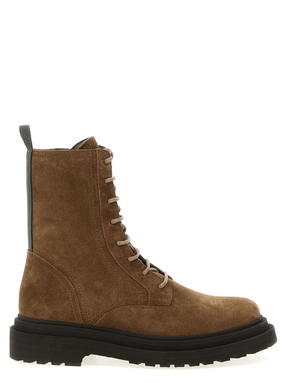 Черевики Brunello Cucinelli Suede combat boots Monile Коричневі 1 Suede combat boots Monile BRUNELLO CUCINELLI Brown