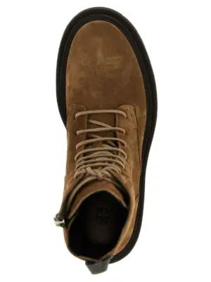Suede combat boots Monile 100% calfskin leather (Bos Taurus) BRUNELLO CUCINELLI Brown