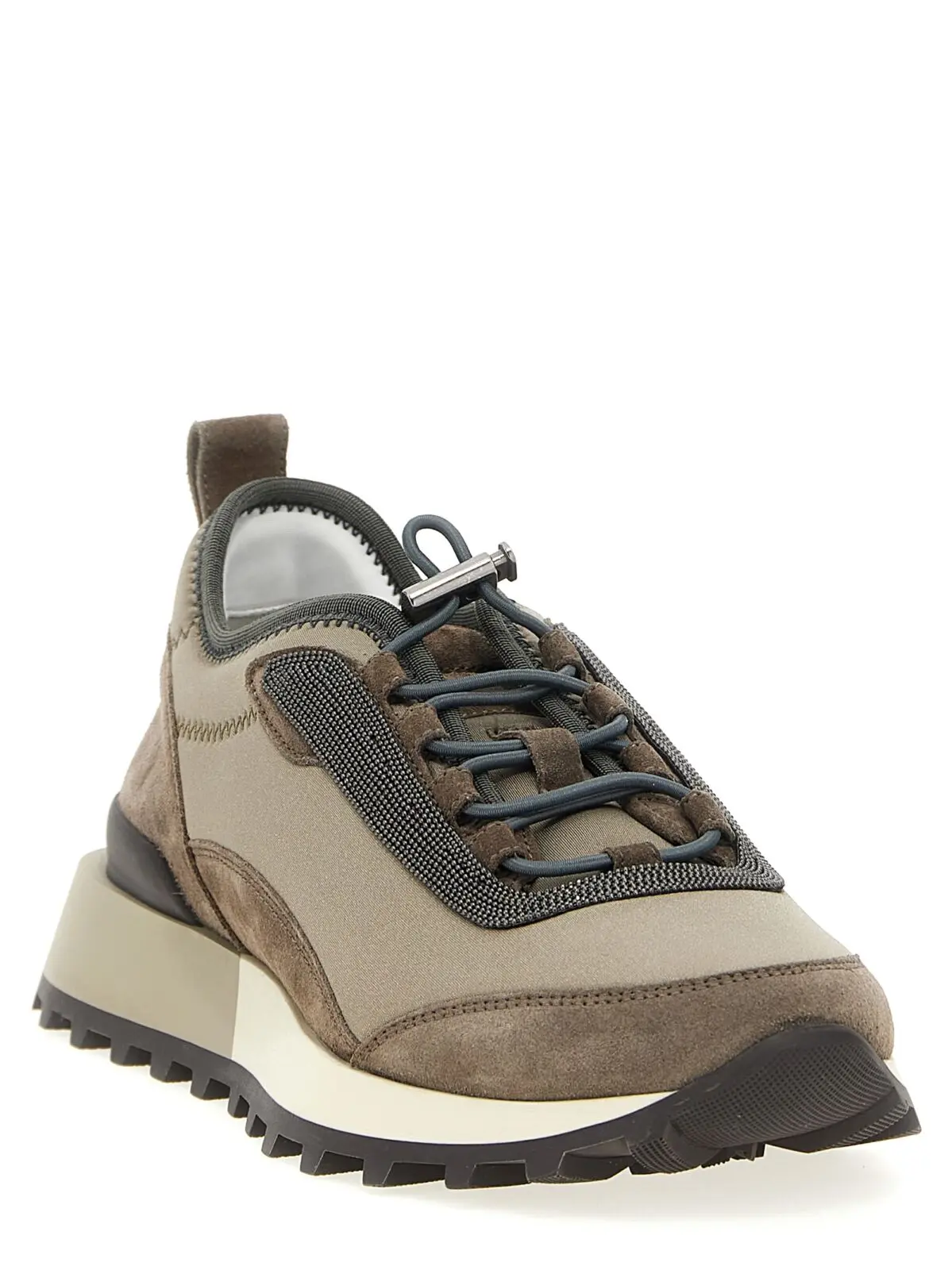 Кросівки Precious Detail Brunello Cucinelli Коричневі 2 'Precious Detail' sneakers MZSFG3045PC8769 BRUNELLO CUCINELLI Brown