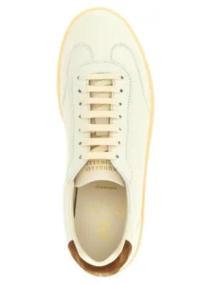 Leather sneakers 100% deerskin leather BRUNELLO CUCINELLI White