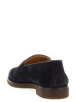 Suede loafers Man BRUNELLO CUCINELLI Blue