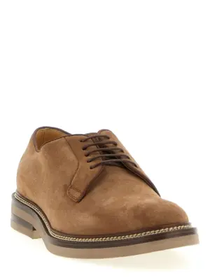 Suede derby MZUPEAT708C2692 BRUNELLO CUCINELLI Brown