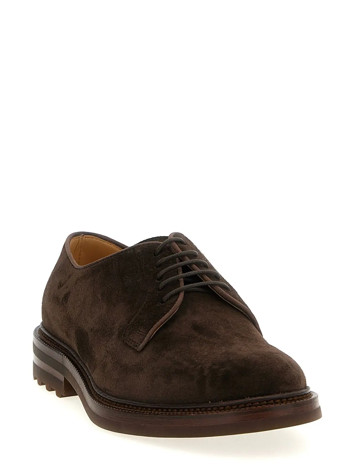 Дербі Brunello Cucinelli замшеві Коричневі 2 Suede derby MZUPEAX810C7284 BRUNELLO CUCINELLI Brown