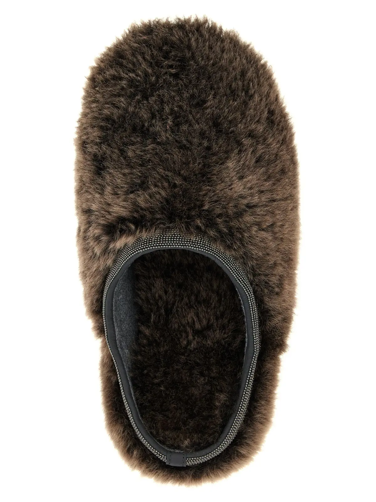 Сабо Brunello Cucinelli Monile sherling Коричневі 4 Monile sherling sabots 100% lamb leather (Ovis aries) BRUNELLO CUCINELLI Brown