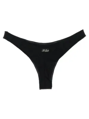 'Naomi' bikini briefs NAOMIOVERLOCKLUREX00 MC2 SAINT BARTH Black