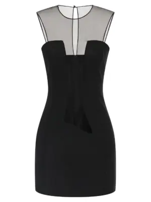 Tulle insert dress NENSI DOJAKA Black