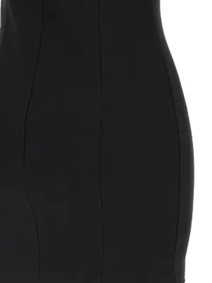 Tulle insert dress 83% viscose 12% polyester 5% elastane NENSI DOJAKA Black