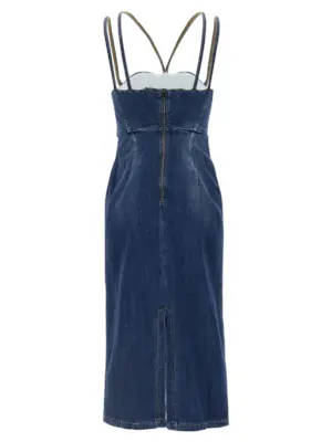 Denim dress NDSS25DEN020BLUEWASH NENSI DOJAKA Blue