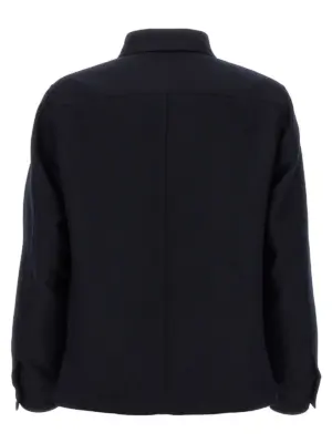 'Double Splittable Light Wool' overshirt OJS016FMW063HB825 TOM FORD Blue