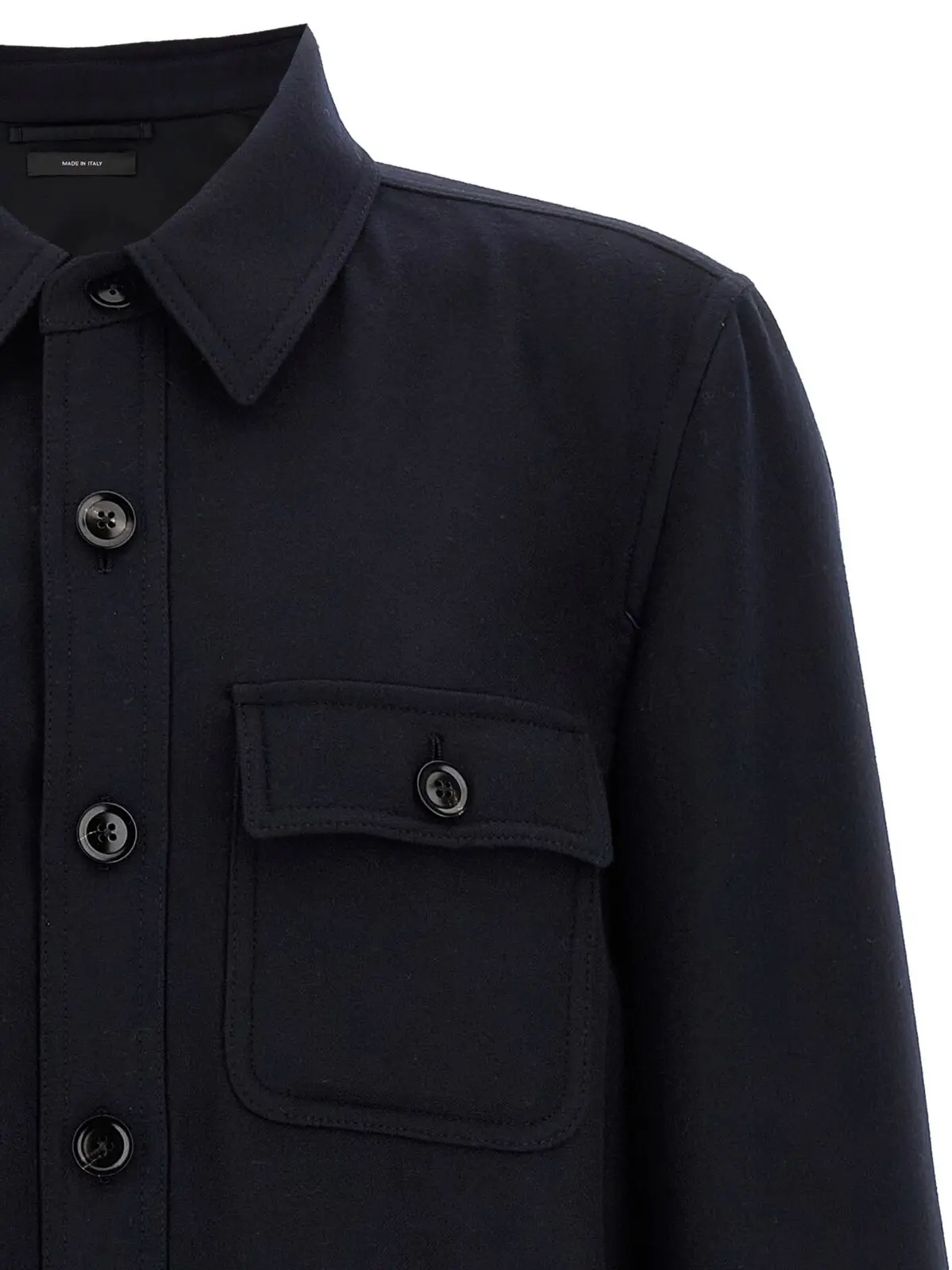 Оверсорочка Tom Ford Double Splittable Light Wool Синя 3 'Double Splittable Light Wool' overshirt Man TOM FORD Blue