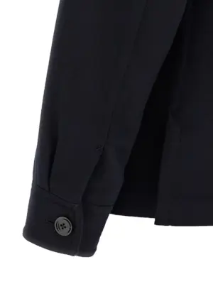 'Double Splittable Light Wool' overshirt 96% wool