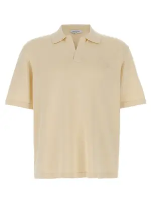 'Bold Fox Head' polo shirt MAISON KITSUNE Beige