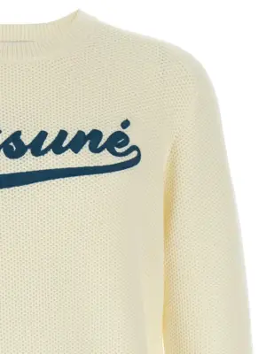 'Kitsune Varsity' sweater Man MAISON KITSUNE White