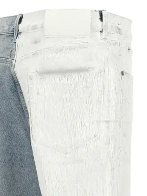 'Crackle Silver' jeans 100% cotton PURPLE Light Blue