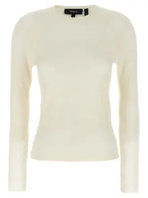 Viscose linen sweater THEORY White