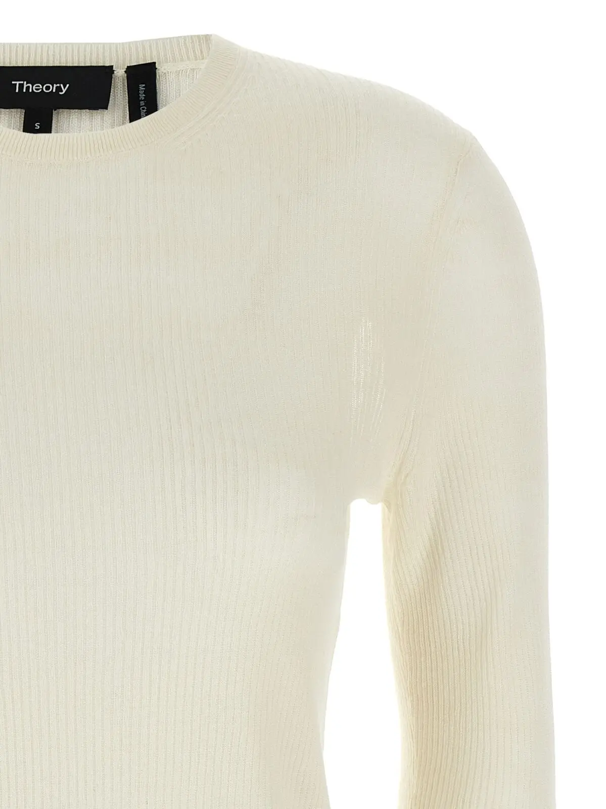 Светр з віскози та льону Theory Білий 3 Viscose linen sweater Woman THEORY White