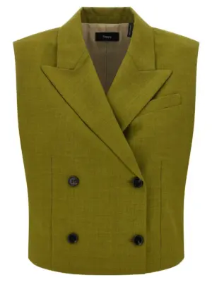 Double-breasted vest THEORY Green