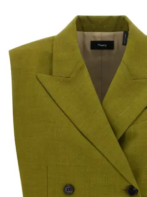Double-breasted vest Woman THEORY Green