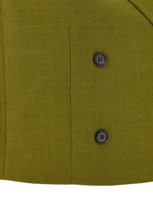 Double-breasted vest 100% polyester THEORY Green