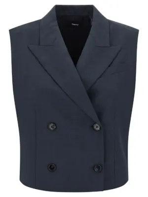 Double-breasted vest THEORY Blue
