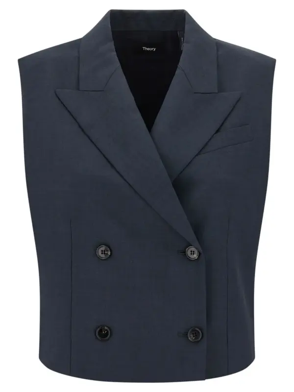Double-breasted vest THEORY Blue