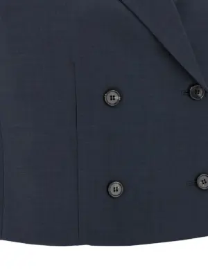 Double-breasted vest 100% polyester THEORY Blue