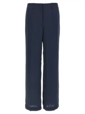 Silk effect trousers THEORY Blue