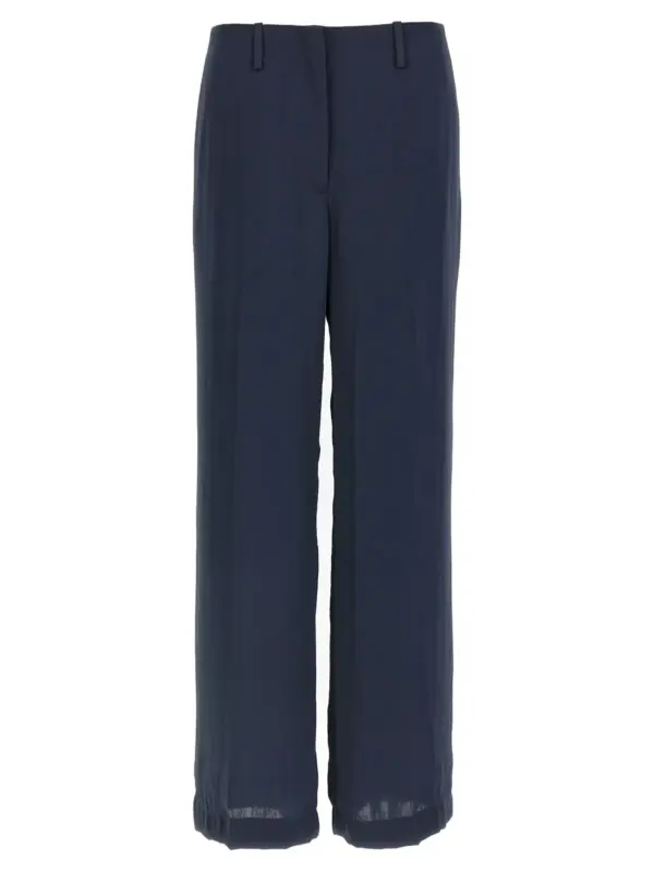 Silk effect trousers THEORY Blue