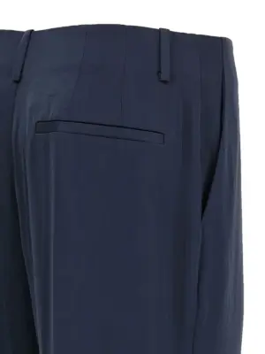 Silk effect trousers 100% polyester THEORY Blue