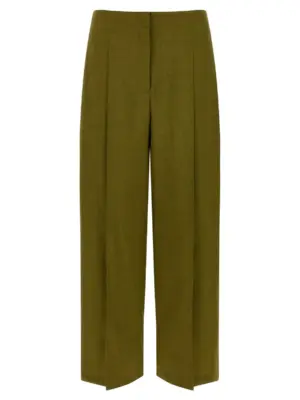 'Deep Pleat' pants THEORY Green
