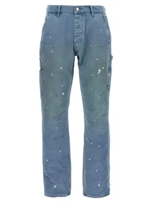 'P092 Copper Plate Carpenter' pants PURPLE Light Blue