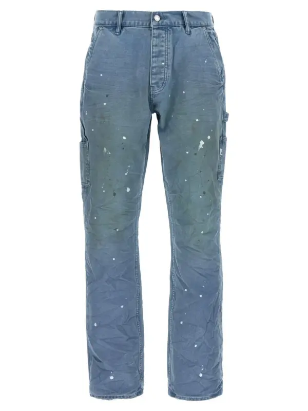 'P092 Copper Plate Carpenter' pants PURPLE Light Blue