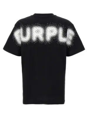 'Pixelated' T-shirt P104TBPW325BLACK PURPLE White/Black