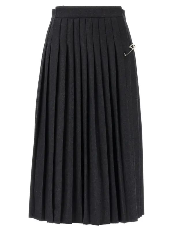 Pleated skirt PRADA Gray