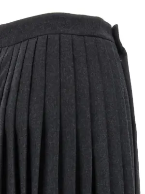 Pleated skirt 100% virgin wool PRADA Gray