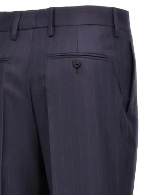 Pinstripe pants 100% wool PRADA Blue